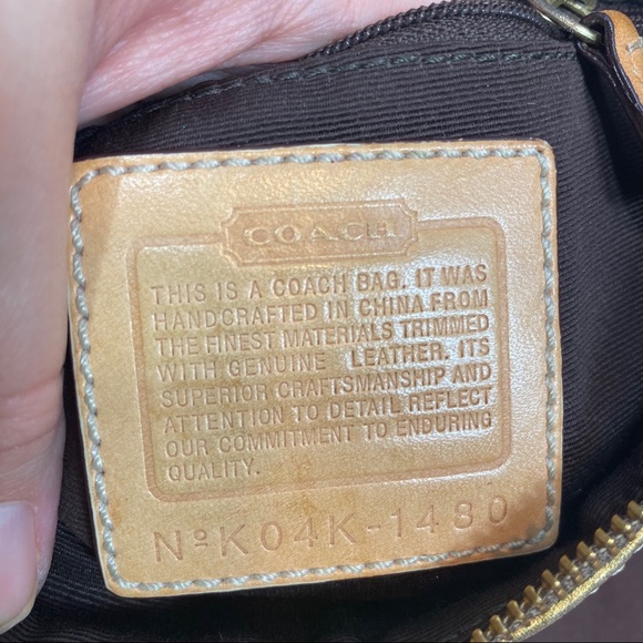 COACH Signature Tan & Bronze Hobo Shoulder Bag - Picture 8 of 8